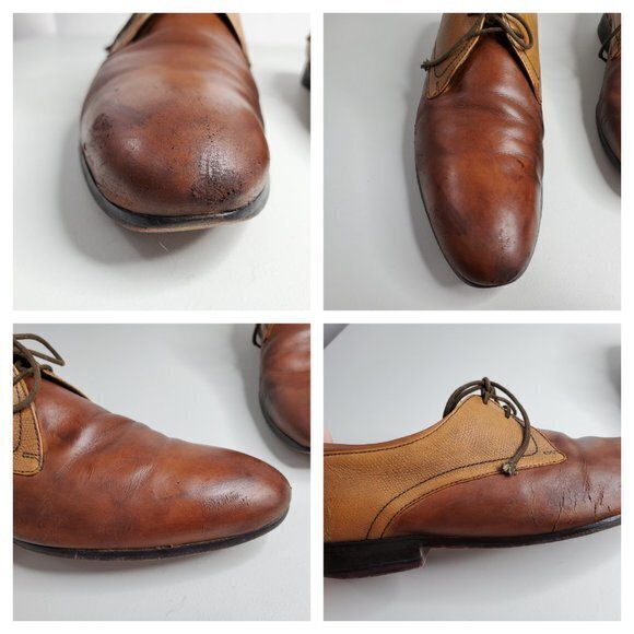 Ted‎ Baker Dress Shoes 8 Leather Brown Tan Lace Up